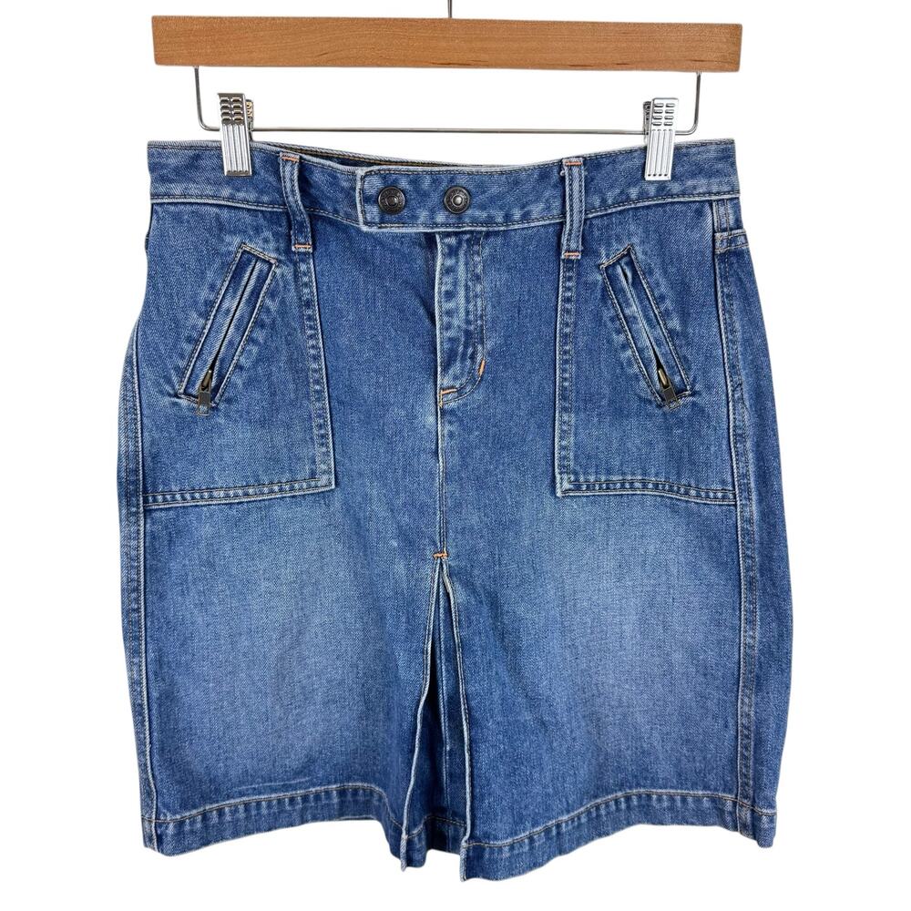 GAP Jeans Y2K Vintage 100% Cotton Utility‎ Cargo Mini Jean Skirt Size 2